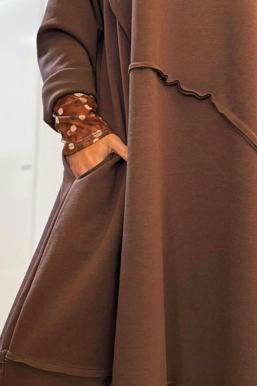 Sola Smart Tech Panel Dress Chocolate